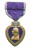 Purple Heart. Authorized on 4 February 1944 to all members of the United States Armed Forces, who distinguishes himself by heroic, outstanding achievement, or meritorious service (not involving aerial flight) involving military operations against an armed enemy.