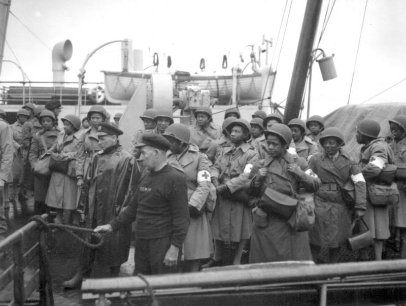 U.S. Army nurses, newly arrived in Greenock
