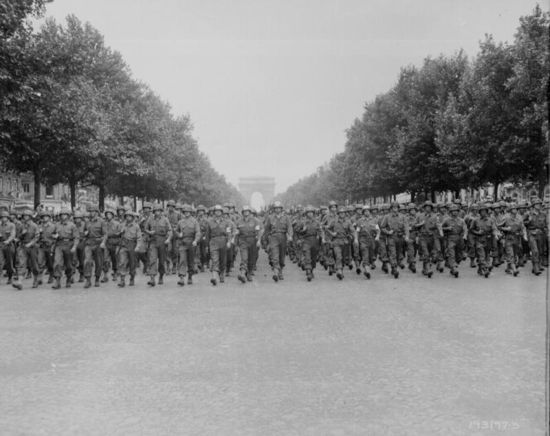 Victory' Parade by American troops