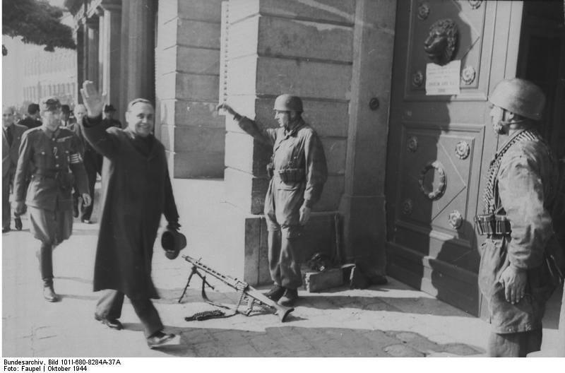 Ferenc Szálasi at Sándor Palace, Budapest