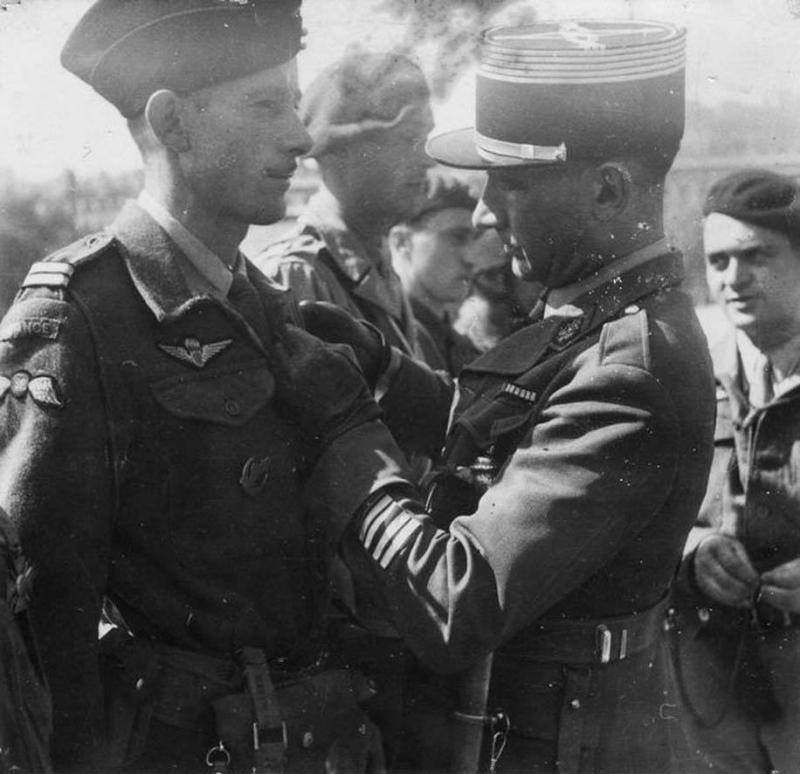 A French Army colonel awarding Operation Jedburgh personnel