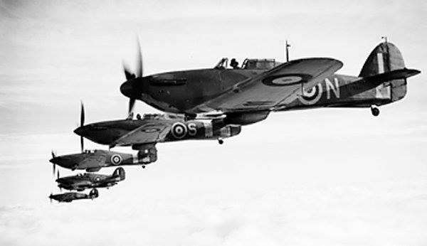 Six British Royal Navy Fleet Air Arm Sea Hurricane aircraft