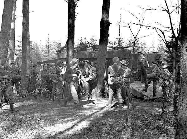 Princess Patricia's Canadian Light Infantry boarding a Buffalo Zutphen