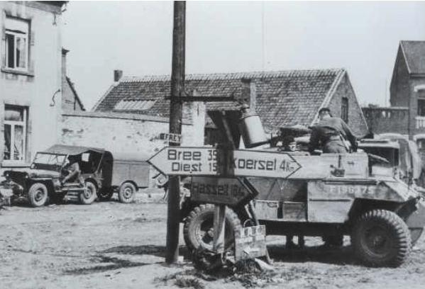 Koninklijke Nederlandse Brigade "Prinses Irene" Going to Belgium, stop at Douai