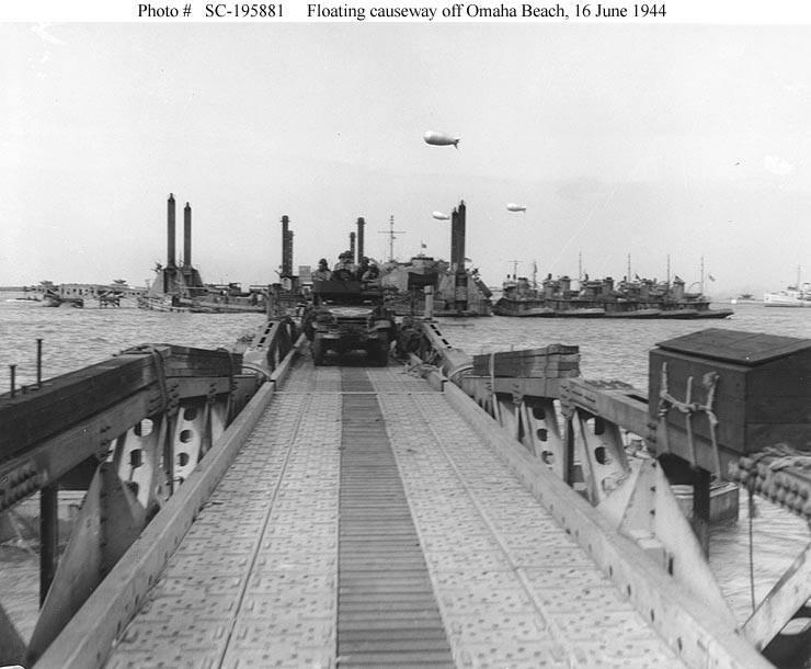Floating causeway of the "Mulberry" artificial harbor