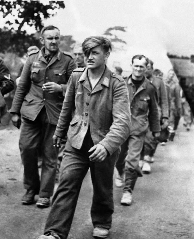 German prisoners, captured in fighting for the outer defenses of Cherbourg