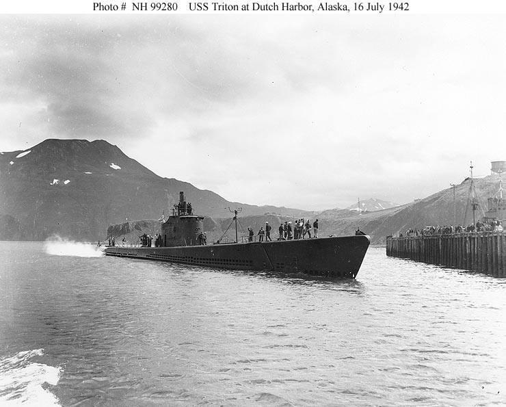 USS Triton (SS-201) at Dutch Harbor, Alaska