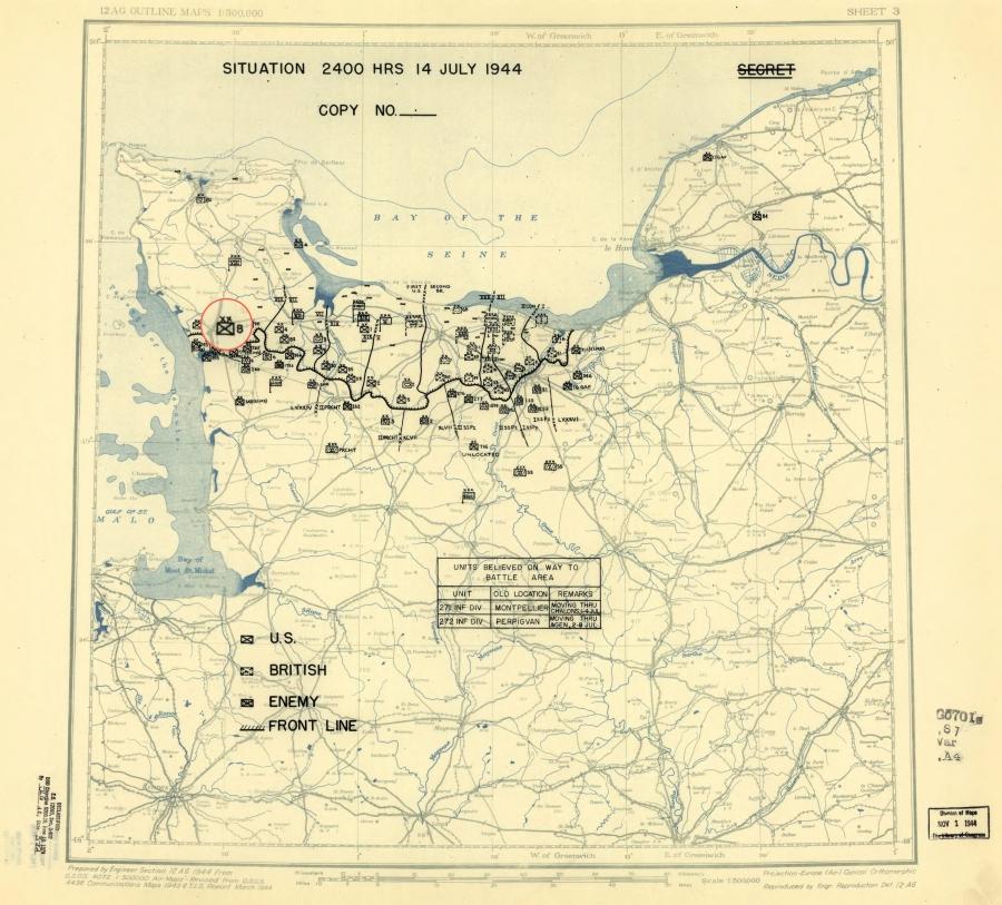 8 Infantry Division (USA) overlooking the Ay River