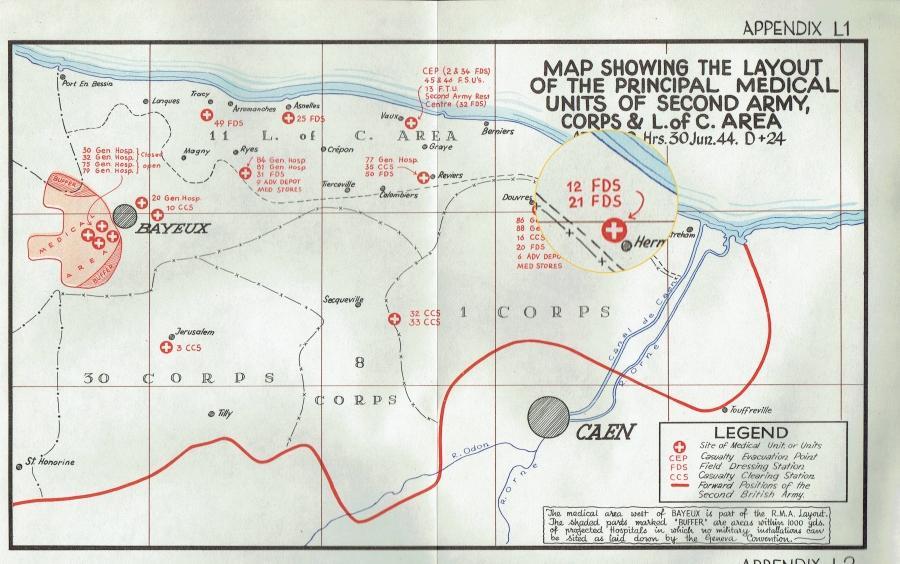 12 Field Dressing Station near Hermanville