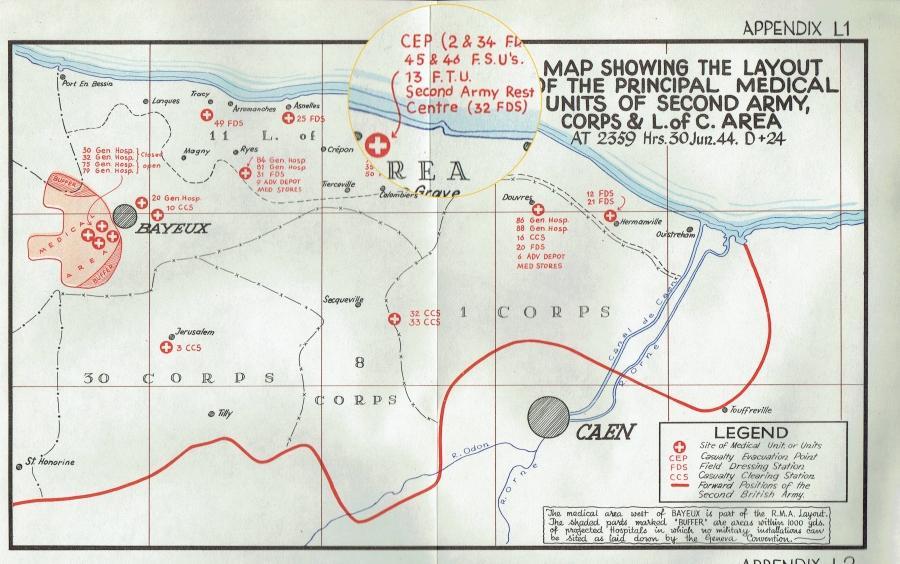 32 Field Dressing Station near Graye-sur-Mer