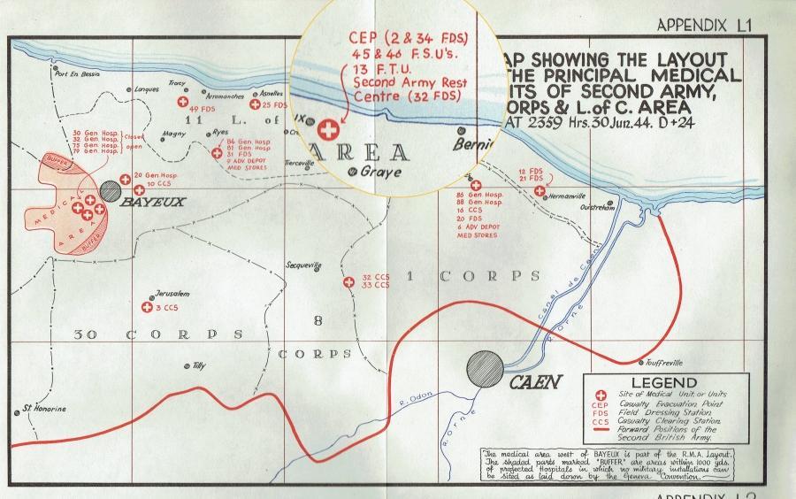 45 Field Surgical Unit near Graye-sur-Mer