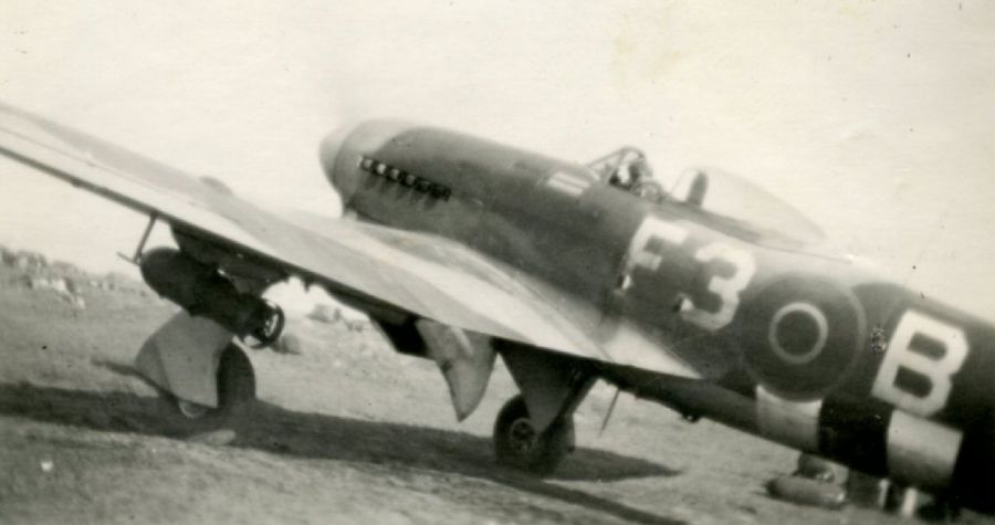 Flight of Typhoon Ib SW393 and Squadron Leader J R Beirnes on 1945-06-01
