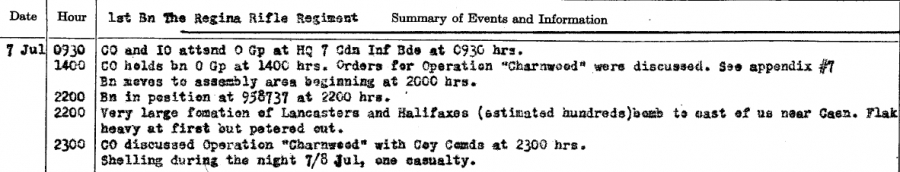 1 The Regina Rifle Regiment July 7th