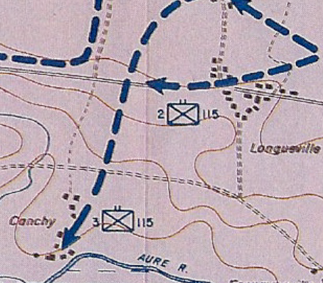 115 Infantry Regiment (USA) 3rd Battallion near Saint-Laurent-sur-Mer