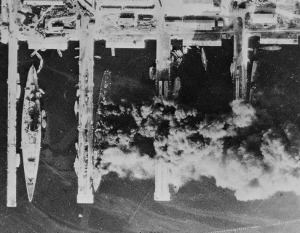 Aerial view of Toulon, France, 28 Nov 1942
