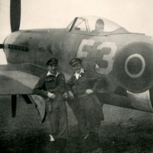 Flight of Typhoon Ib MP128 and Flying Officer F R F Skelly on 1945-01-22