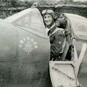 Flight of Spitfire IX BS120 and Flight Sergeant B M Zobell on 1942-08-19