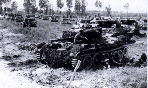 4 County of London Yeomanry at Carpiquet airfield